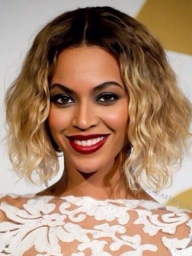Full Lace Erinomainen 12" Laineikas Polkka Remy-Hiusta Beyonce Peruukit