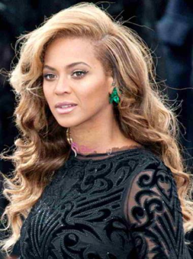 Lace Front Netistä 22" Laineikas Ilman Otsatukkaa Remy-Hiusta Beyonce Peruukit