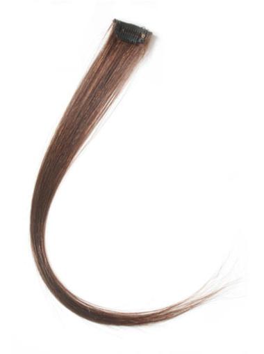 Kullanruskea Remy-Hiusta Suora Tyylikäs Clip On Hiustenpidennykset