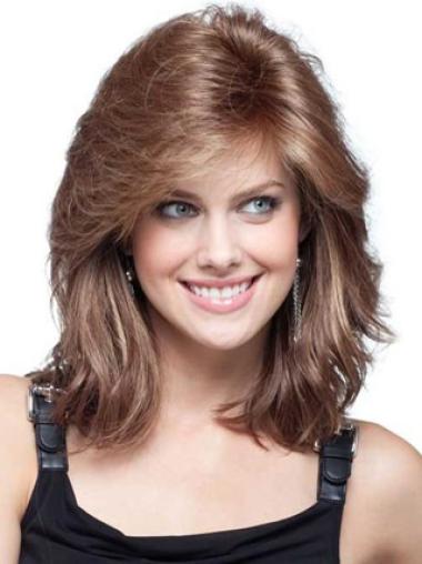 Synthetic Hair Cheapest Price Wavy Style Shoulder Length With Bangs