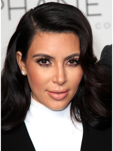 Pitkät Ihanteellinen 18" Ilman Otsatukkaa Konetyötä Kim Kardashian Peruukit