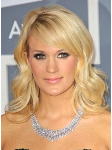 Otsatukka Laineikas 14" Remy-Hiusta Vaalea 100% Käsinsolmittuja Carrie Underwood Peruukit