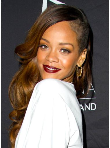 26" Ruskea Brasilian Remy-Hiusta Laineikas Konetyötä Muodikas Rihanna Peruukit