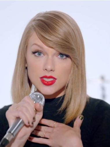 Suuri 14" Vaalea Remy-Hiusta 100% Käsinsolmittuja Taylor Swift Peruukit