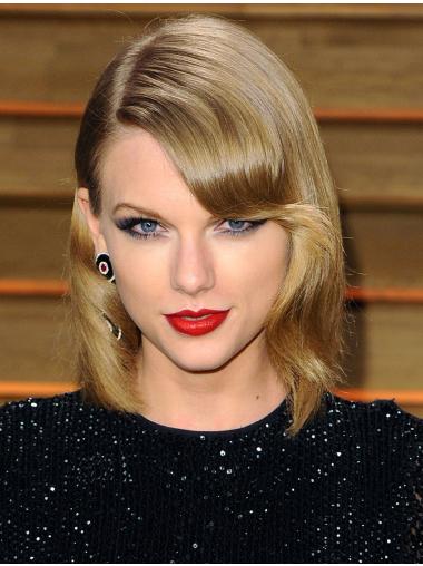 Täydellinen 12" Vaalea Synteettistä 100% Käsinsolmittuja Taylor Swift Peruukit